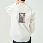 Makoto_Kawano Designの悪そうなのにカワイイ猫ちゃん Work Shirt