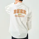 tonikakusakeのBEER UNIVERSITY ビール大学　オレンジ ワークシャツ