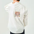 G7のショップの 花咲く彼方の美少女のアートコレクションBeauty Amidst Blossoms - Girl's Art Collection Work Shirt