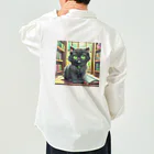 yoiyononakaの図書室の黒猫01 Work Shirt