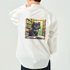 yoiyononakaの図書室の黒猫02 Work Shirt