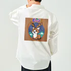 おしゃれなグッズ集のトナカイのドット絵　トナドット Work Shirt