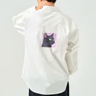 73GTCのかっこいい黒猫3 Work Shirt