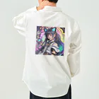 ZZRR12の時間の守護者、猫耳の魔女の神秘的なダンス Work Shirt