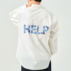 junichi-goodsのバルーン文字「HELP」（青色系） Work Shirt