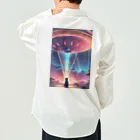 ParadigmStar　パラダイムスターのUFOに遭遇!? 不思議な猫のキャトルミューティレーション！👽🐱✨ Work Shirt