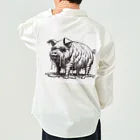 momonouchi-の溶けちゃう豚 ワークシャツ