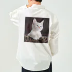 可愛い動物の猫 Work Shirt