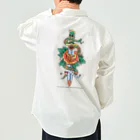ファンシーTシャツ屋の蛇と薔薇のダガータトゥーデザイン Work Shirt