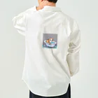 wakuwaku26のお風呂に入るボス猫 Work Shirt