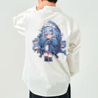honoka_tのサメフードの美少女 ワークシャツ