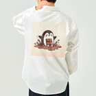 もぐふわアニマルズの甘い滑走 - チョコペンギン物語 ワークシャツ