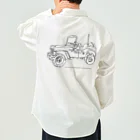 ファンシーTシャツ屋のJeep イラスト ライン画 ワークシャツ