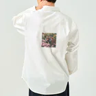 クロスクリエイティブの花を植えているトラ Work Shirt