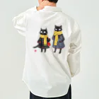 Lapis SHOPの黒猫夫婦のお買い物 Work Shirt