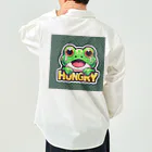 カエルグッズのHUNGRYカエル Work Shirt