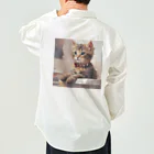 chonenの猫の絵画風イラストグッズ Work Shirt