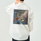 MistyStarkの宇宙を飛び交う車たち Work Shirt