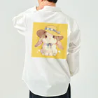 AQUAMETAVERSEの帽子をかぶった可愛いウサギ Marsa 106 ワークシャツ