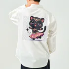 ベリーBellyの黒猫ベリーダンス Work Shirt