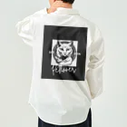 SERIY_SHOPの勇敢な猫戦士 Work Shirt