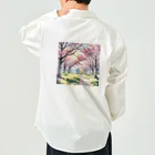 terurun19の桜並木 ワークシャツ