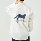 ピネファインの馬イラスト ワークシャツ