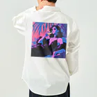 AQUAMETAVERSEのネオンナイトの華 Marsa 106 ワークシャツ