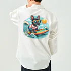 Surfing Dogの波乗りフレンチブルドッグ Work Shirt