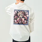 Angelheart-303の桜舞う ワークシャツ