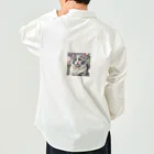 Sunbathingのピオニーと猫 Work Shirt