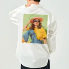 Unique Existenceのart woman mosaic Work Shirt