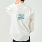 ganeshaのかわいいブタのサーフィンウェーブ Work Shirt