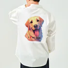 kok&foreverのI ♥ MY DOG Work Shirt