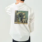 AQUAMETAVERSEのロボツトと少年　なでしこ1478 ワークシャツ