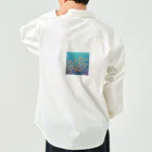 takekoputaの海中を泳ぐ魚のひれ Work Shirt