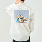 ganeshaのおもちゃの飛行機に乗ったかわいいペンギン Work Shirt