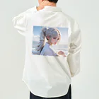 スカ次郎ショップの白髪和服美女シリーズ 0004 Work Shirt