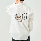 おもしろ書道Tシャツ専門店『てんくり』のチンアナゴ 長いものには 巻かれたい Work Shirt