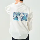 as -AIイラスト- の青いヘッドホン Work Shirt