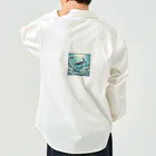 海の幸のウミガメと水流 Work Shirt