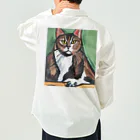 Ppit8のどっしりかまえる猫ちゃん Work Shirt