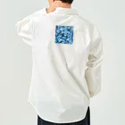 オンラインショップイエローリーフの水色小さな花 Work Shirt