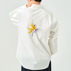kimchinのカラフルな花　ストレリチア・極楽鳥花 ワークシャツ