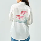 寿めでたや(ukiyoe)の日本画:小原古邨_金魚二匹 ワークシャツ