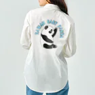 LalaHangeulのKawaii Baby Panda　(子パンダさん) バックプリント ワークシャツ