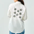 HDIR gathering love のFLOWER work shirt ( WHITE ) / UNISEX ワークシャツ