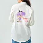 はりねずこのイラストのダーツ女子マリちゃんGame On! Work Shirt