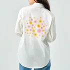 kimchinの華やかな色合いの花柄 Work Shirt