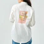 放課後屋のプリンアラモード back print ワークシャツ